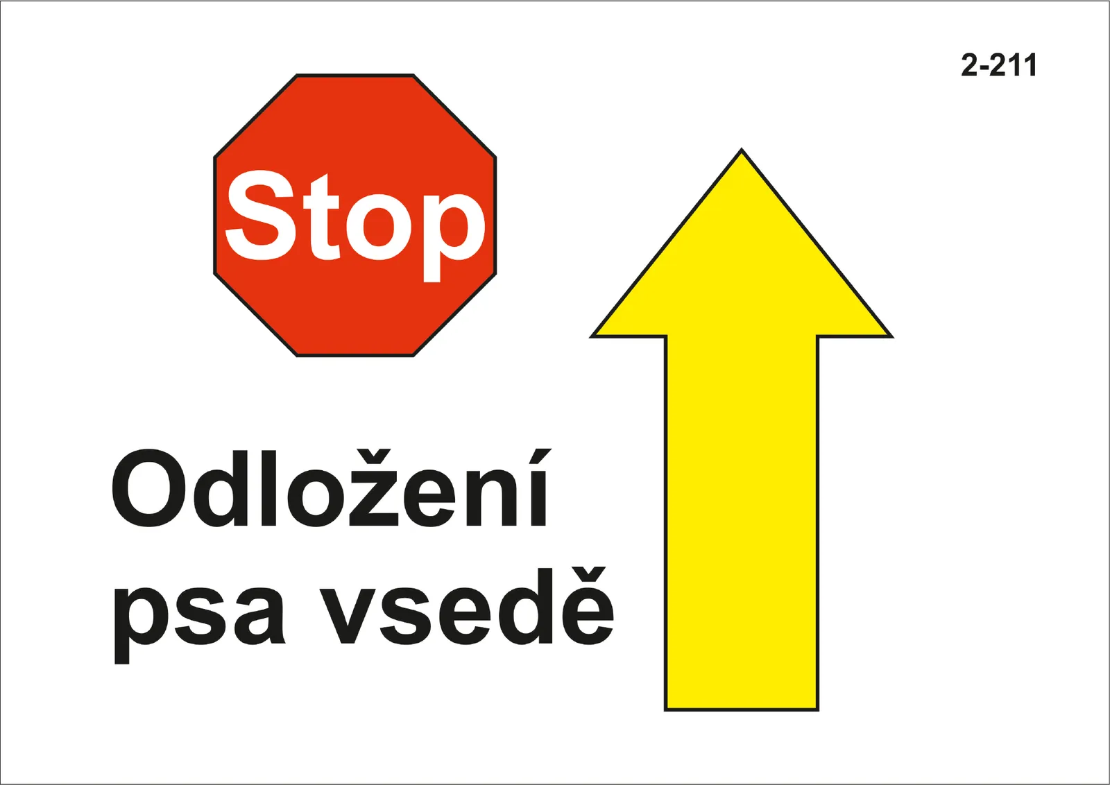 2-211 Stop – odložení psa v sedě