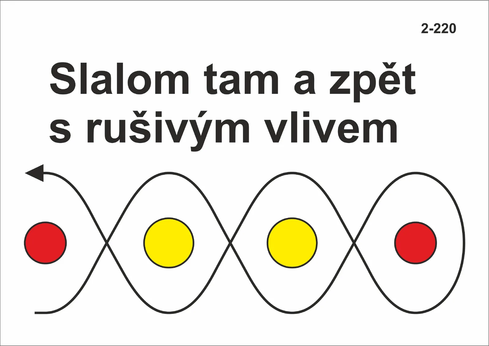 2-220 Slalom tam a zpět s rušivým vlivem