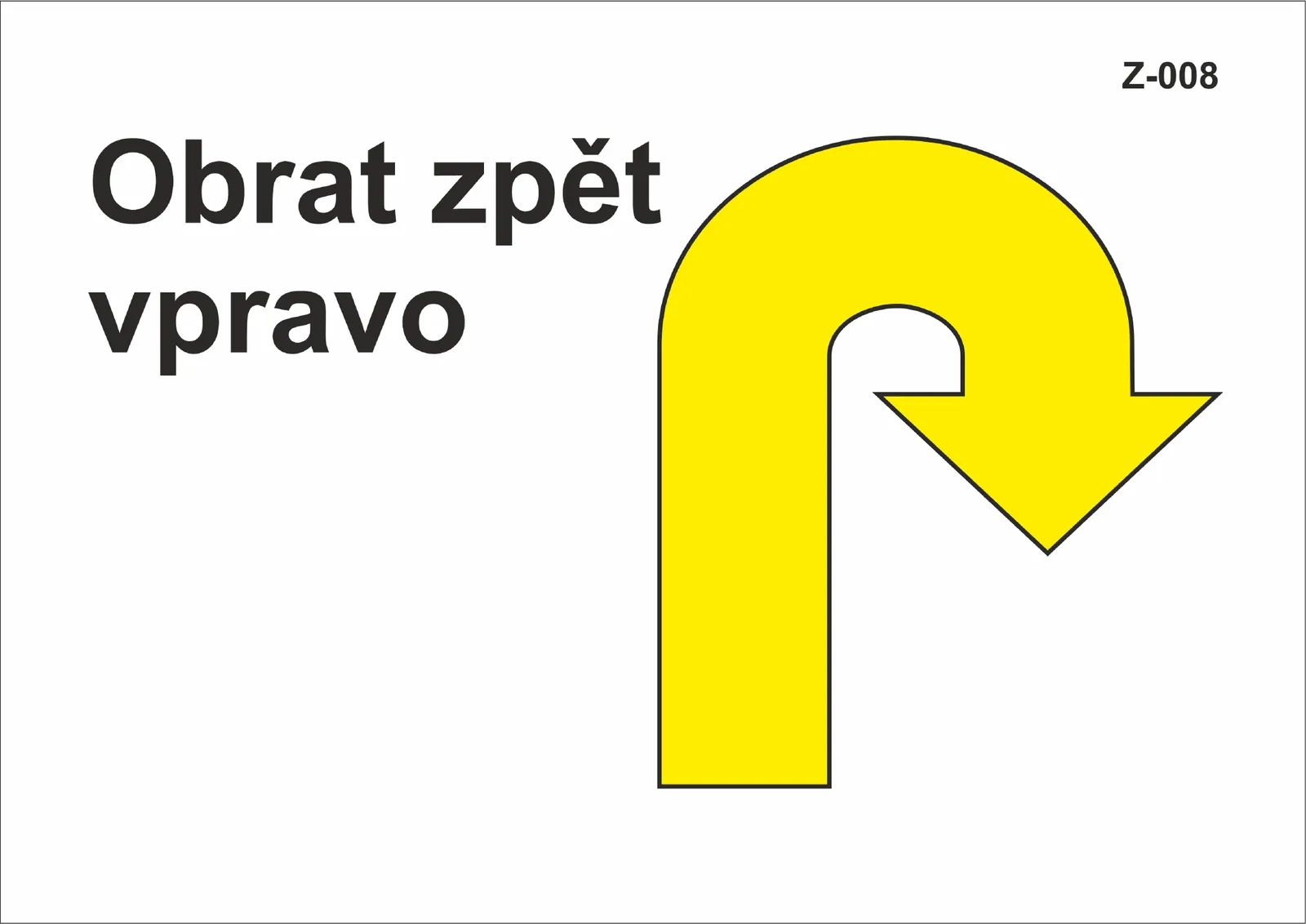 Z-008 Obrat zpět vpravo