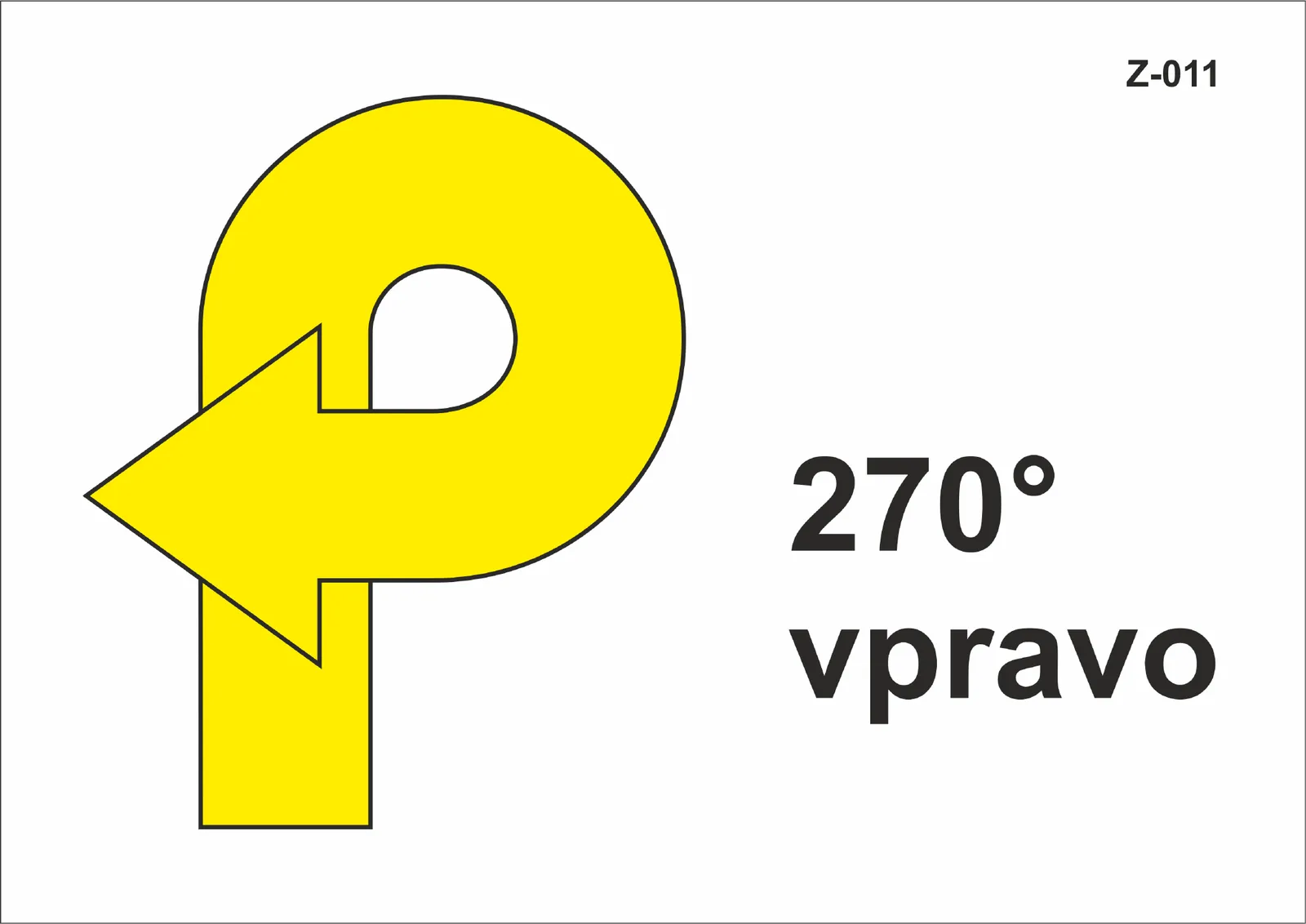 Z-011 270° vpravo
