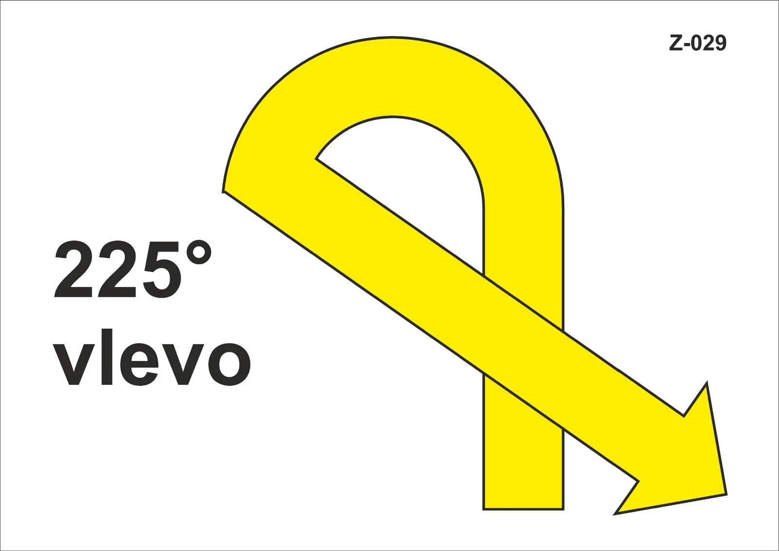 Z-029 225° vlevo