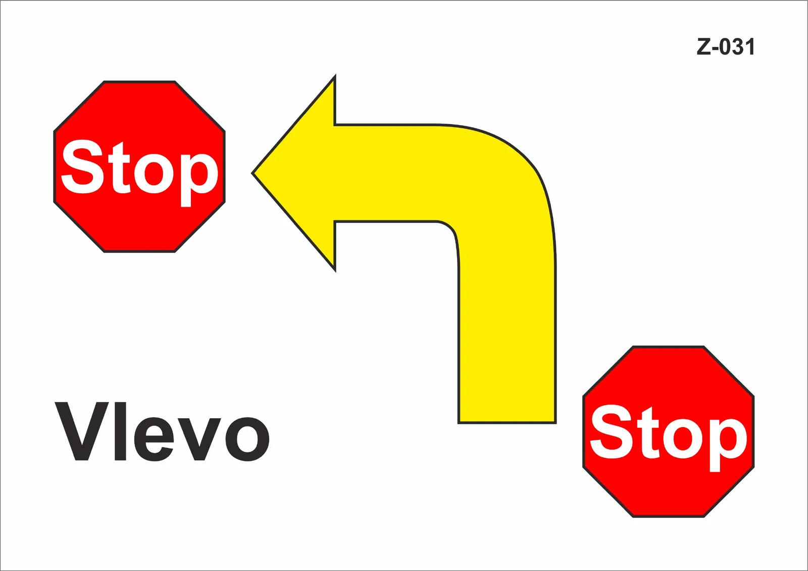 Z-031 Stop - vlevo - stop